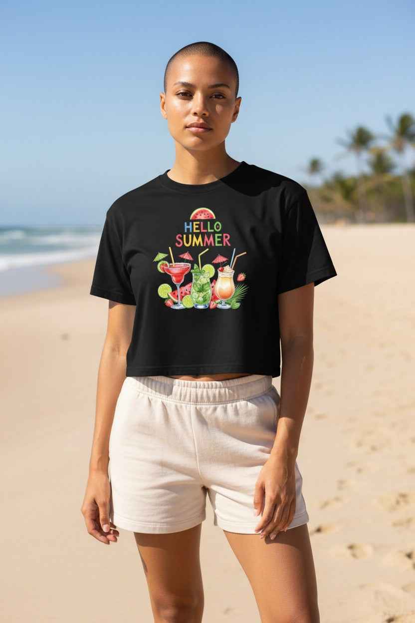 Summer Season Quotes Black Baby Tee