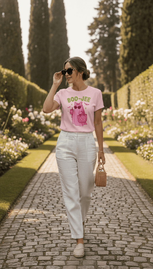 Trendy Boo Jee Baby Pink Baby Tee