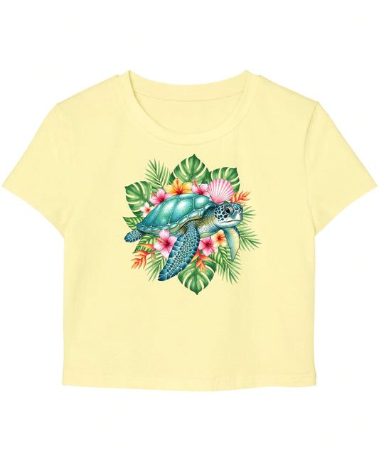 Butter Yellow Baby Tee Front Design