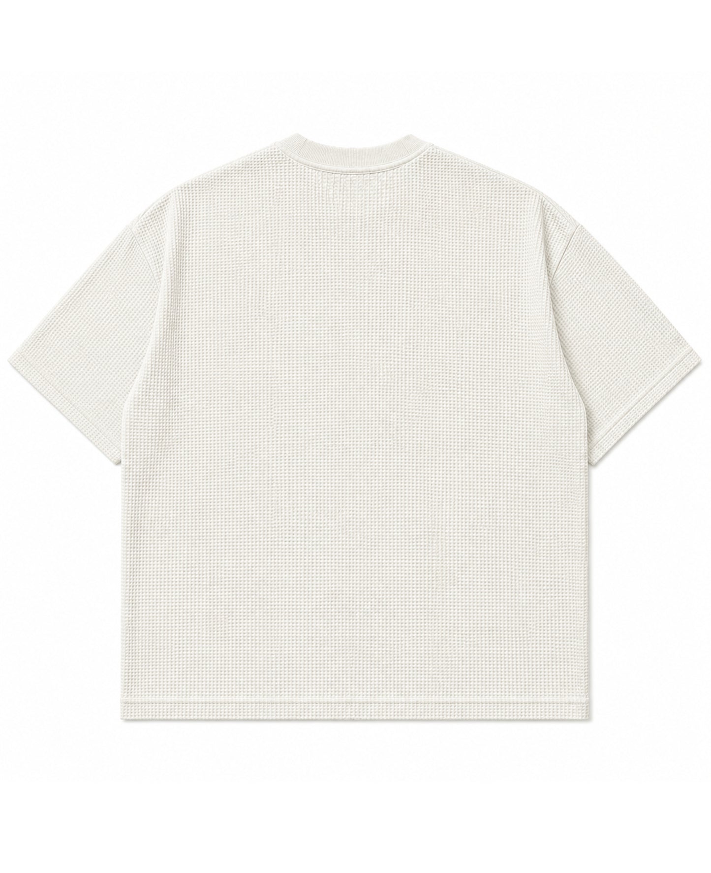 Off-white waffle boxy fit Back Design