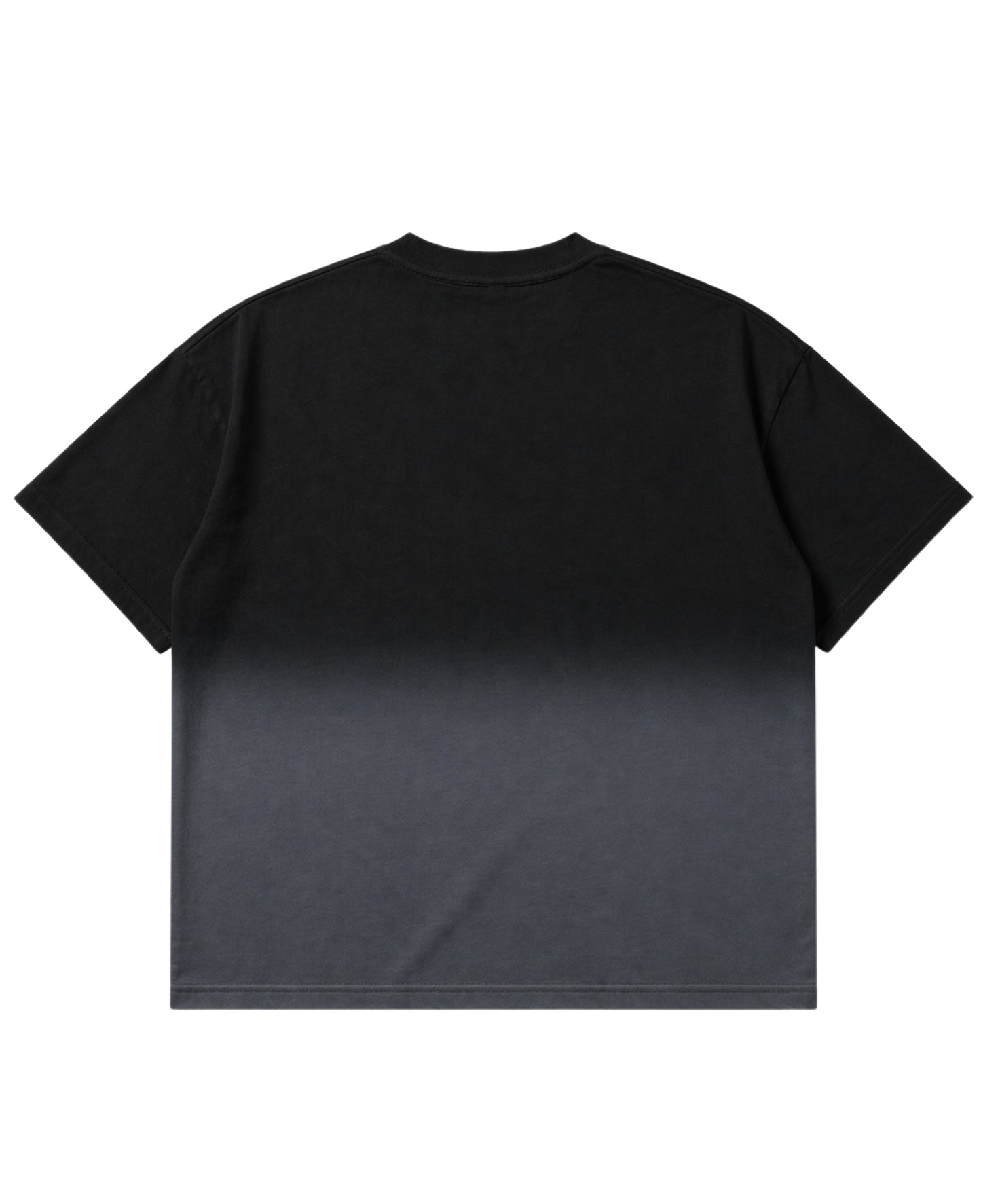 Black Ombré Wash Boxy Fit T-shirt Back Design