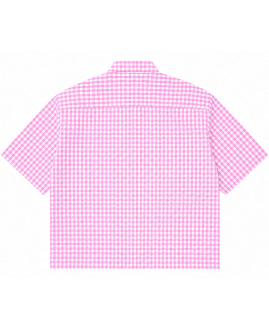 Pink Gingham Oxford Boxy Shirt