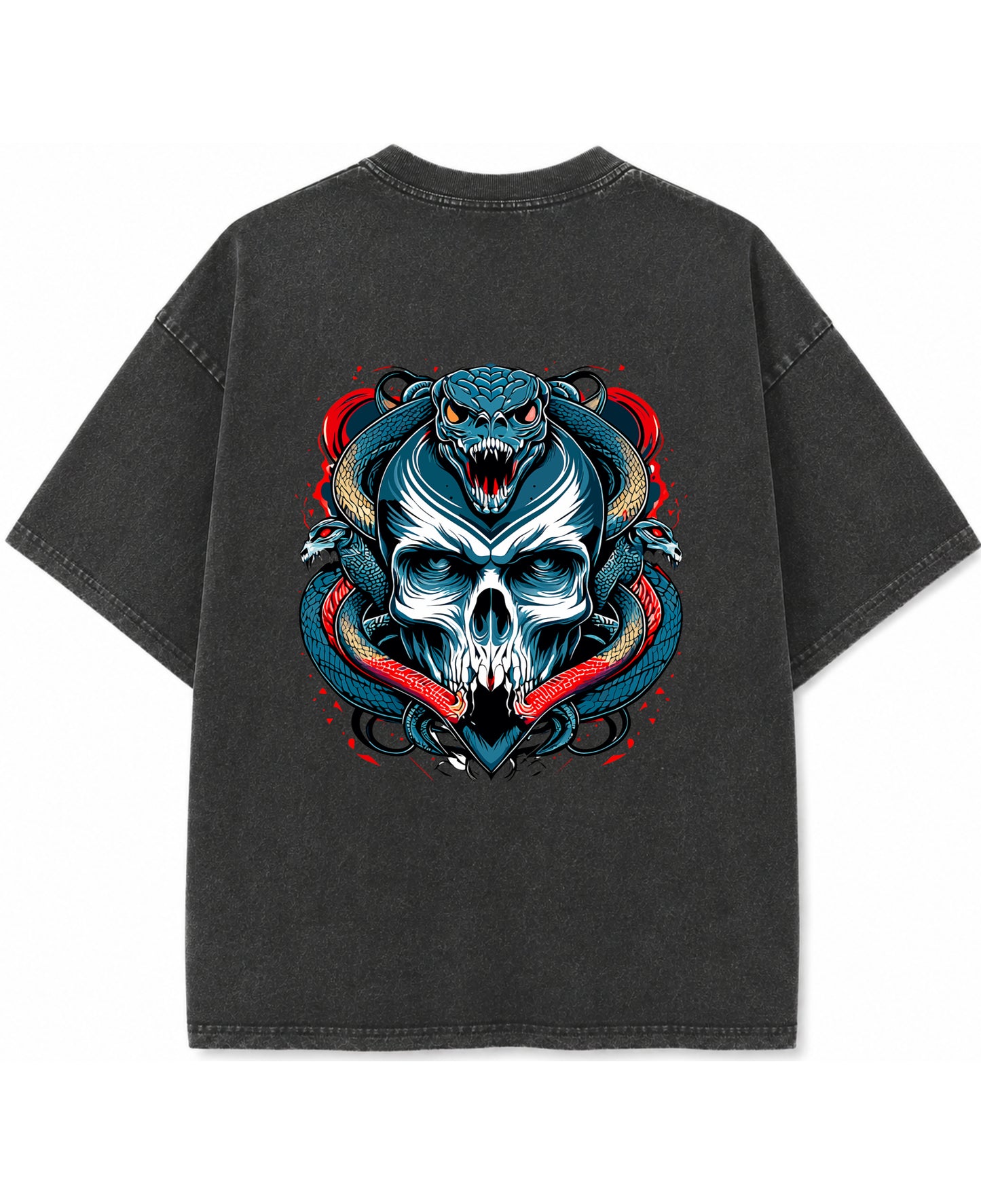 Vintage Fade Wash Oversized T-shirt Back Design