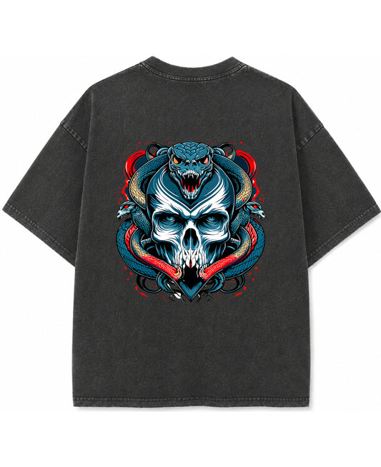Vintage Fade Wash Oversized T-shirt Back Design