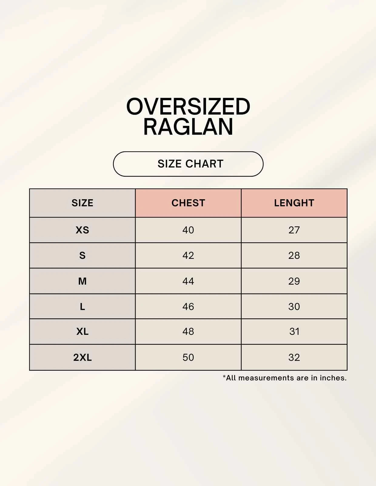 Unisex Oversized Raglan Black White
