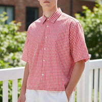 Red Picnic Oxford Boxy Shirt