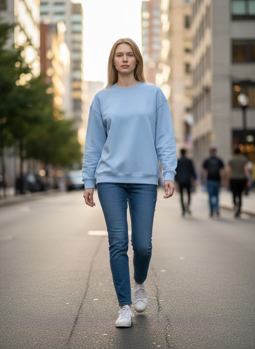 Apex Fleece 300 Baby Blue Unisex Sweatshirt