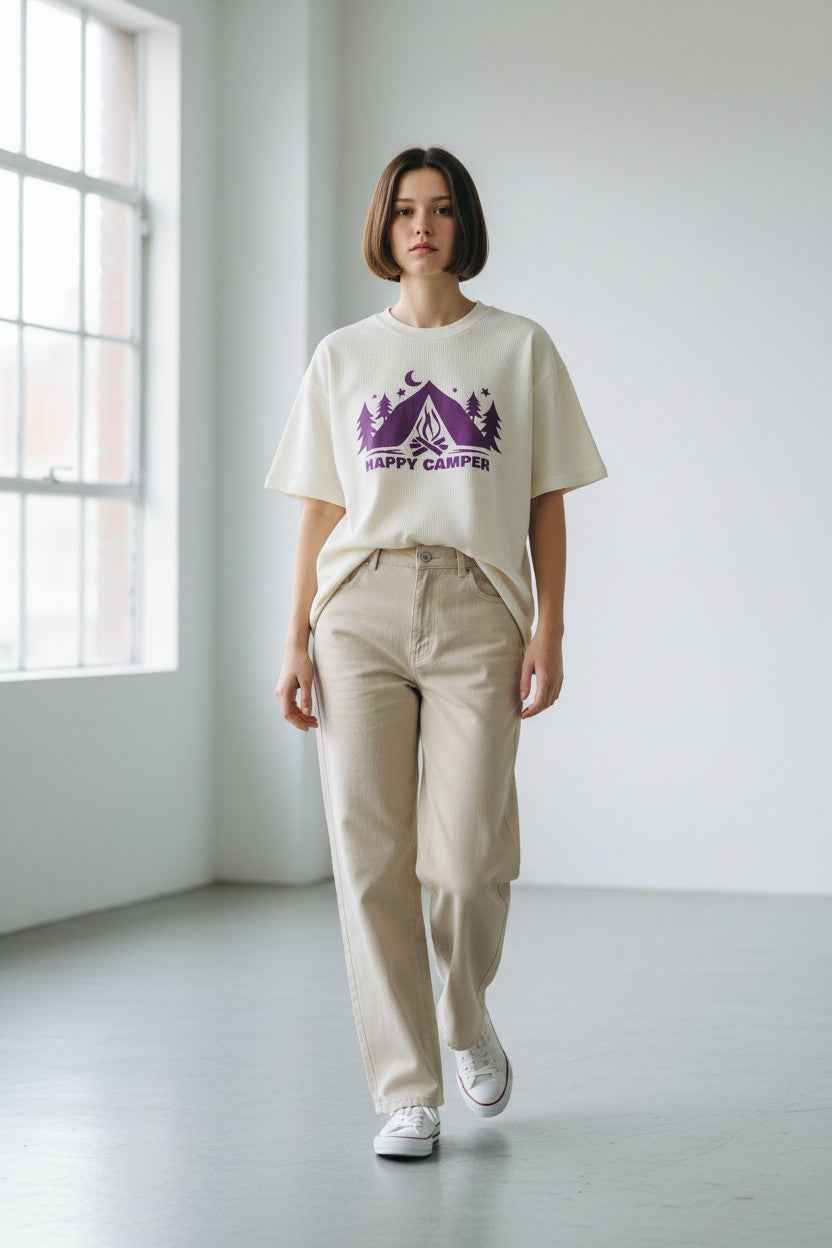 Adventure Happy Camper Boxy Fit T-shirt