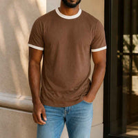 Mousse & Cream Ringer Tee