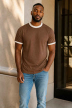 Mousse & Cream Ringer Tee