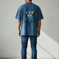 Urban Graphic Denim Wash Boxy Fit Tee