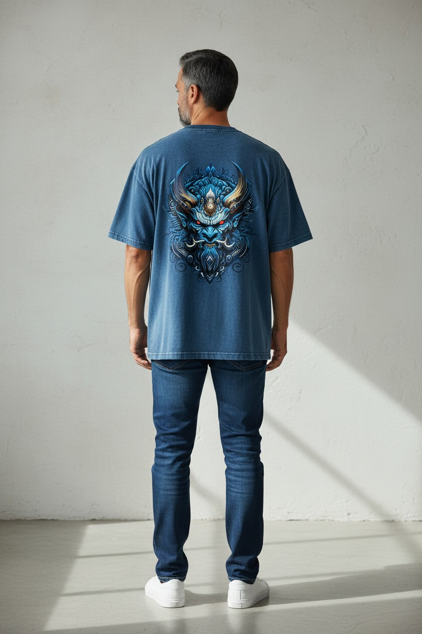 Urban Graphic Denim Wash Boxy Fit Tee