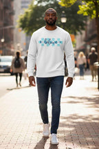 Believe Summer Off-White Waffle Knit Oversized Full-Sleeve