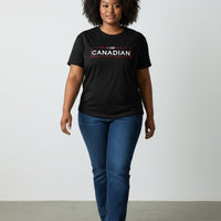 I Am Canadian Black Boxy Fit T-shirt