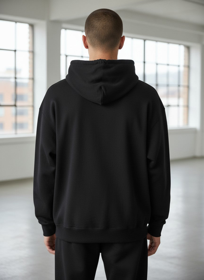 The CloudCore Heavyweight Black Unisex Hoodie