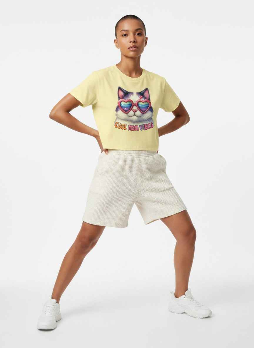 Cool Mom Vibes Butter Yellow Baby Tee