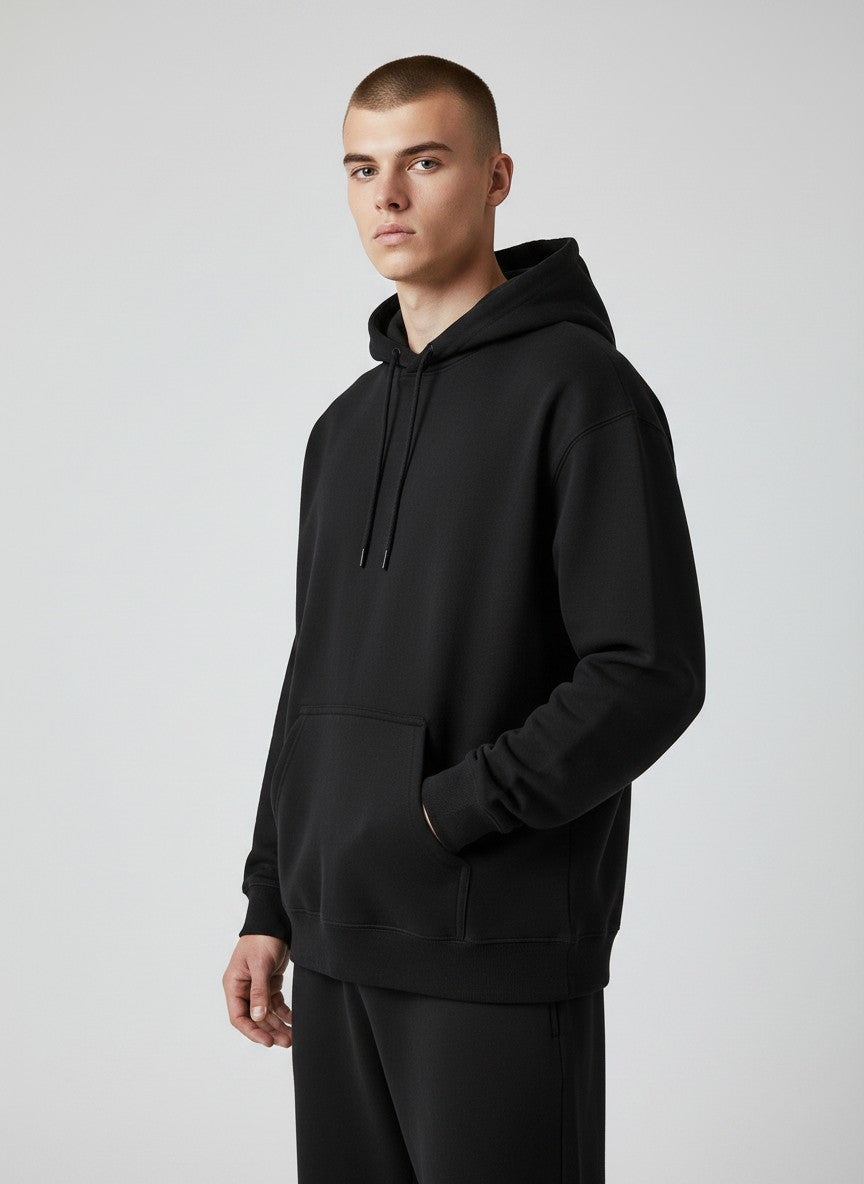 The CloudCore Heavyweight Black Unisex Hoodie