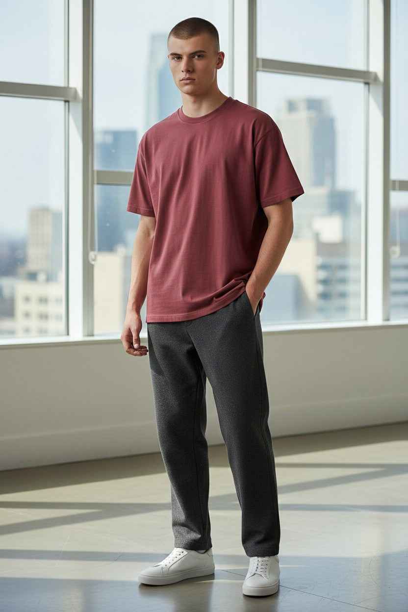 Maroon Regular Fit T-Shirt