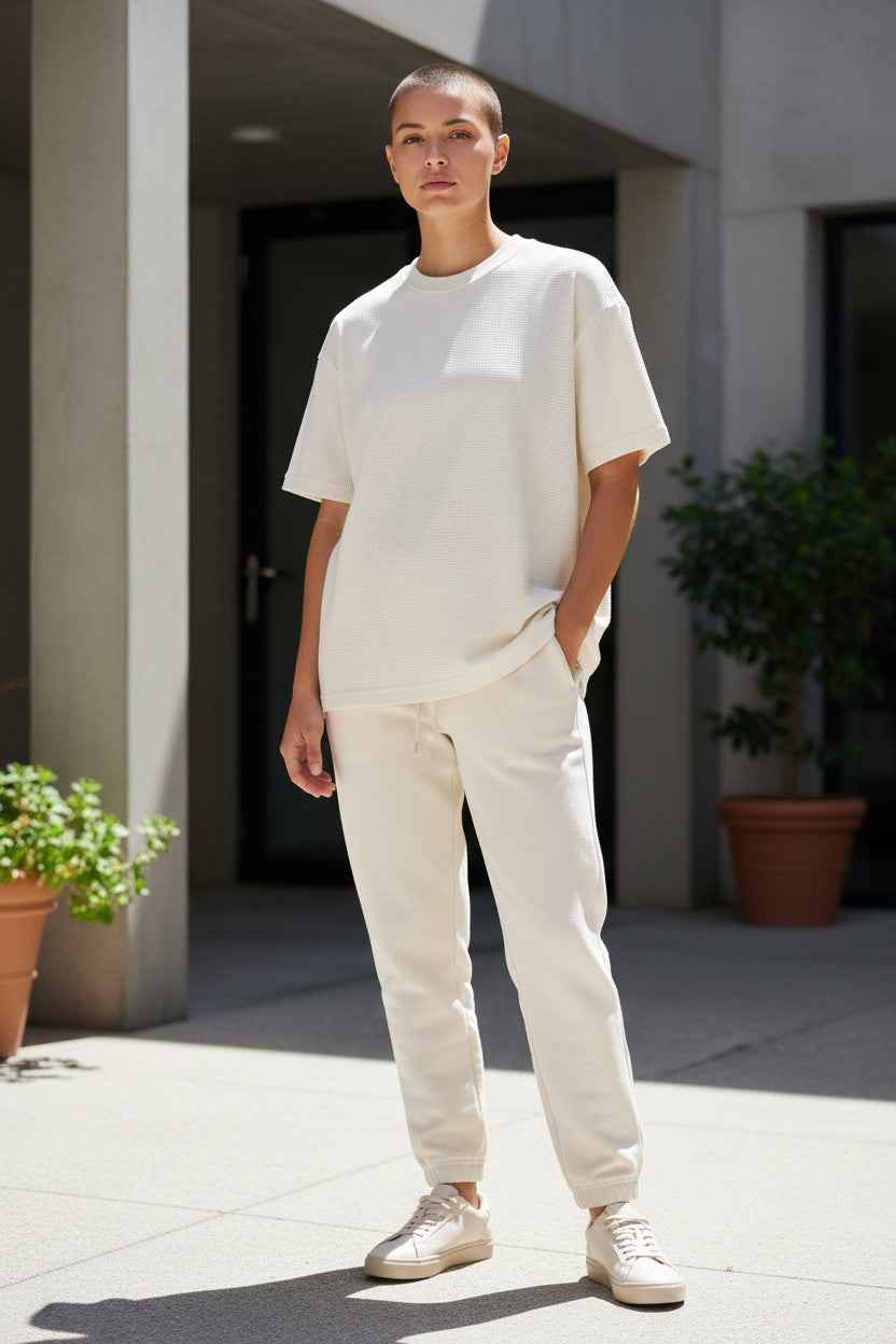 Off-White Waffle Boxy Fit
