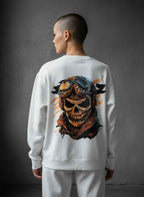 UrbanWeave Graphic Waffle Knit Oversized Full-Sleeve