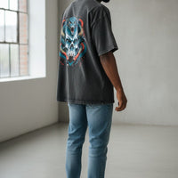 Urban Graphic Vintage Fade Acidwash Oversized Tee