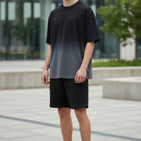 Black Ombré Wash Boxy Fit T-shirt