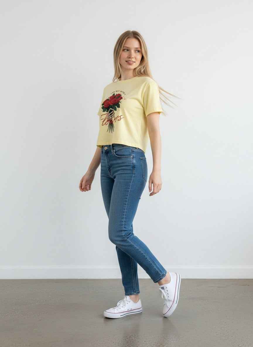 Anti Valentine's Day Butter Yellow Baby Tee