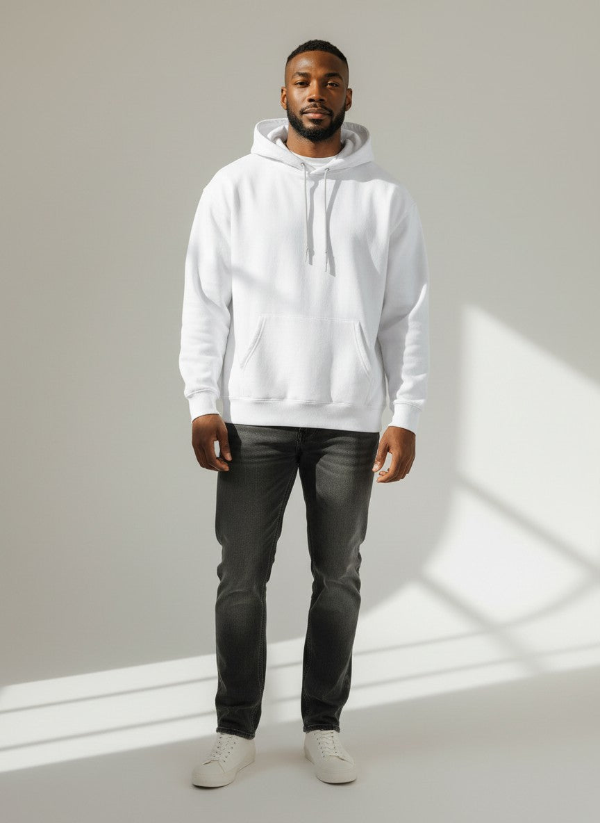 The CloudCore Heavyweight White Unisex Hoodie