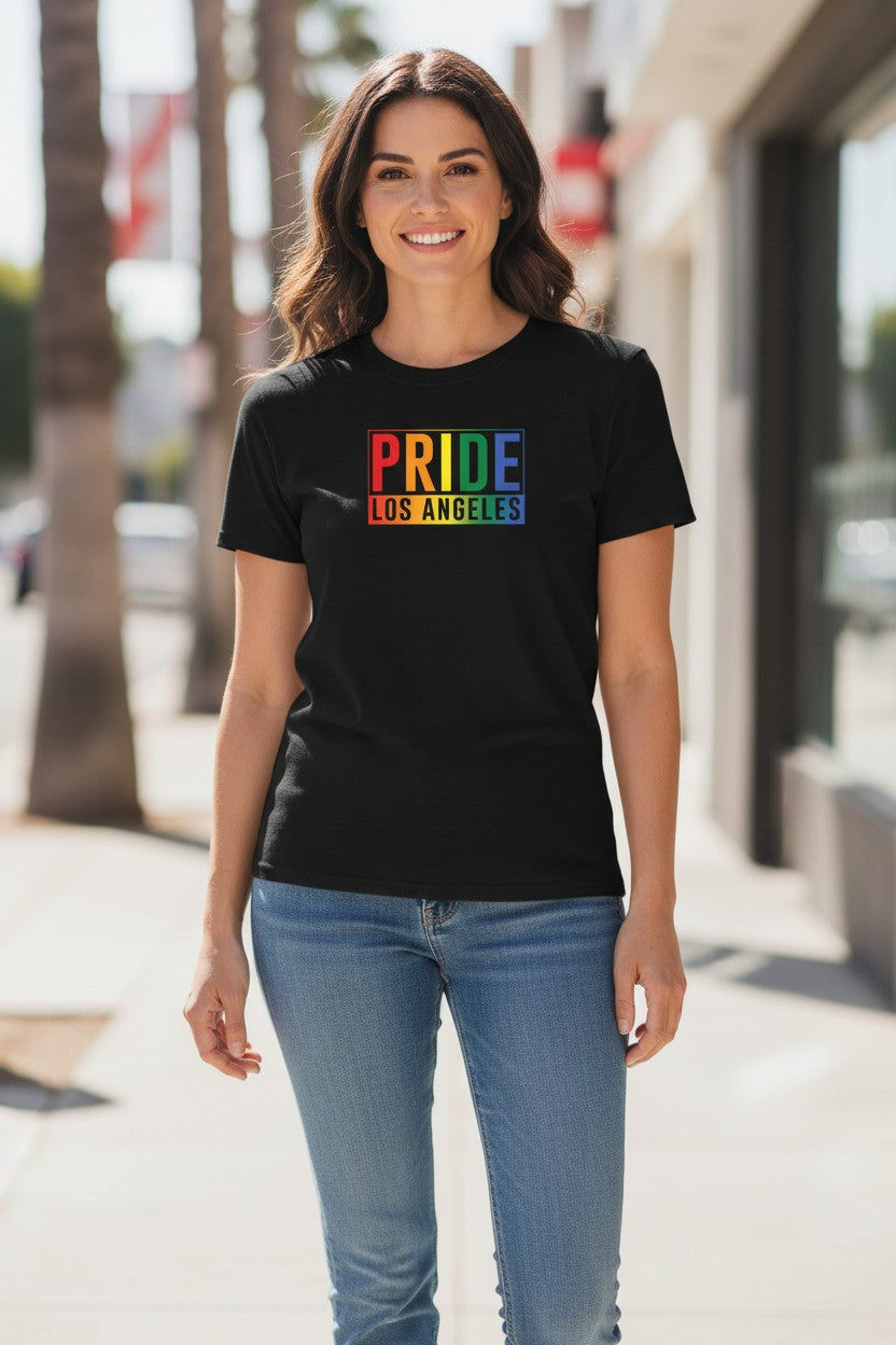 Pride Los Angeles Black Boxy Fit T-shirt - LitShirt