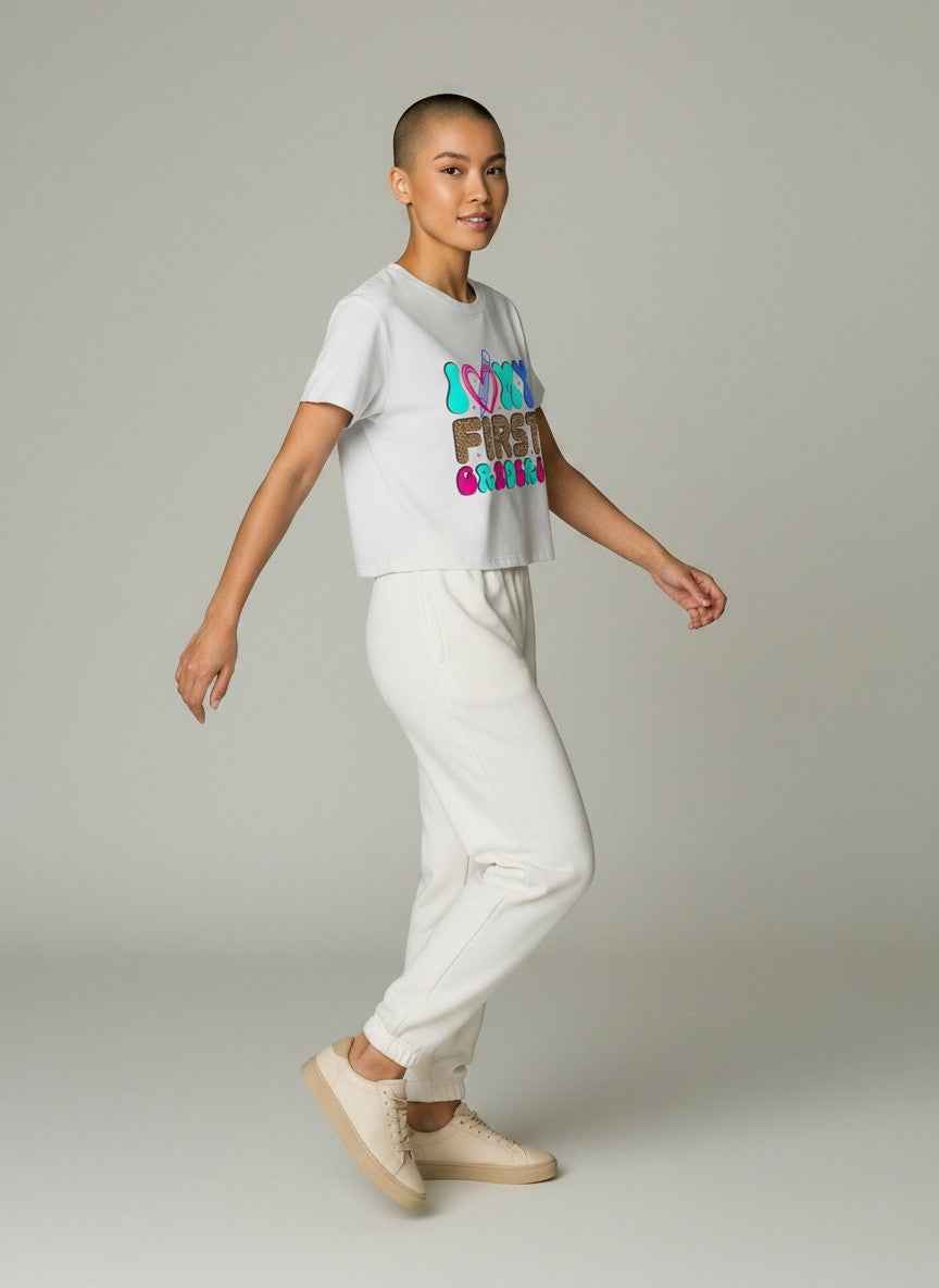100 Days of School White Baby Tee