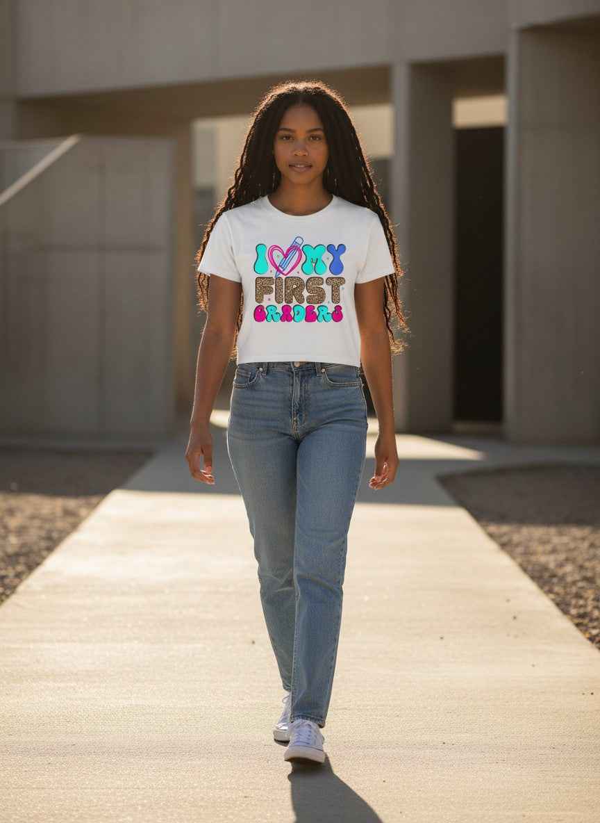 100 Days of School White Baby Tee