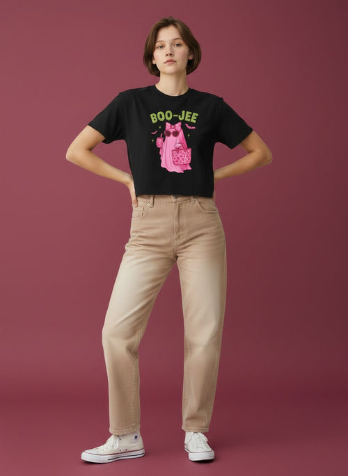 Trendy Boo Jee Black Baby Tee