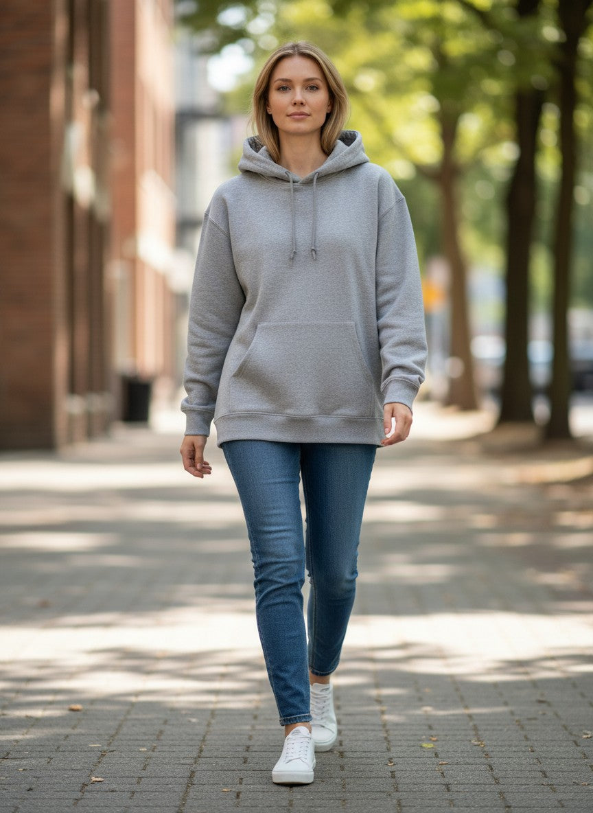The CloudCore Heavyweight Grey Mélange Unisex Hoodie