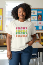 Teacher Off White Boxy Fit T-shirt - LitShirt