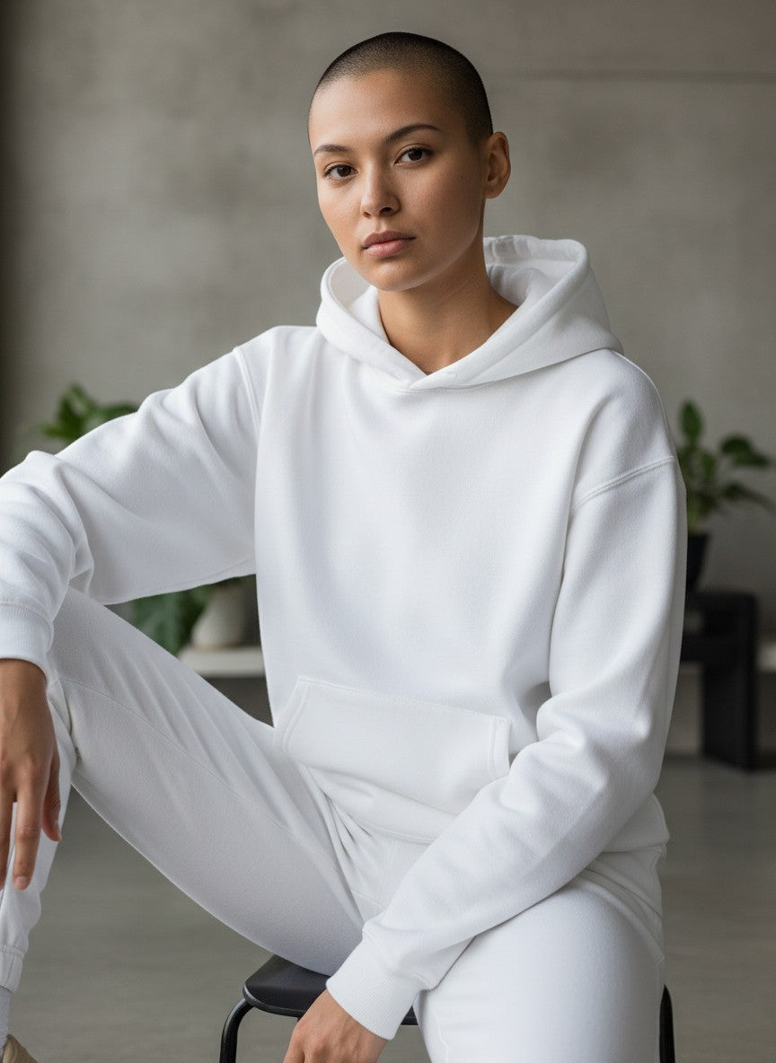 AeroBlend 260 White Unisex Pullover Hoodie