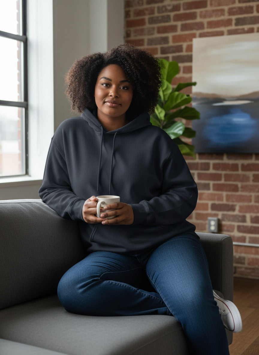 The CloudCore Heavyweight Navy Blue Unisex Hoodie