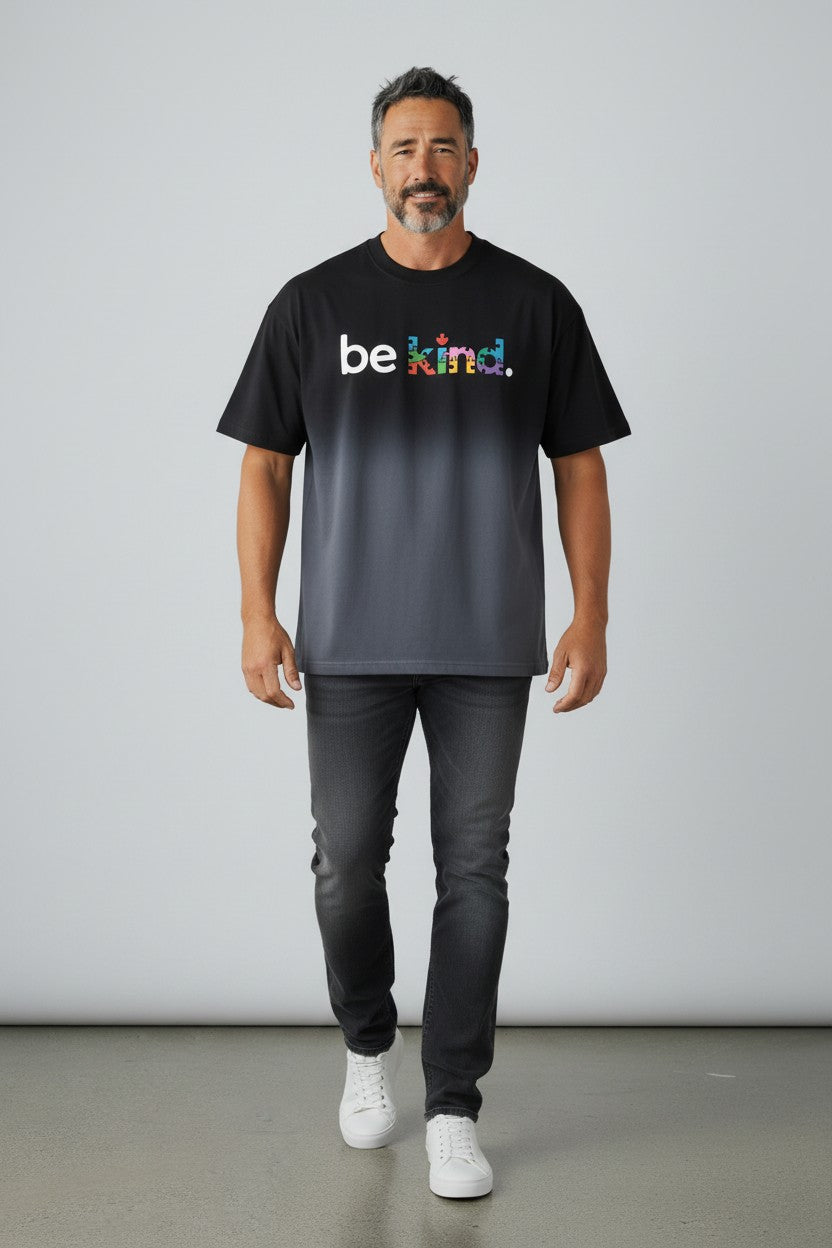 Be Kind Autism Ombré Wash Boxy Fit T-shirt