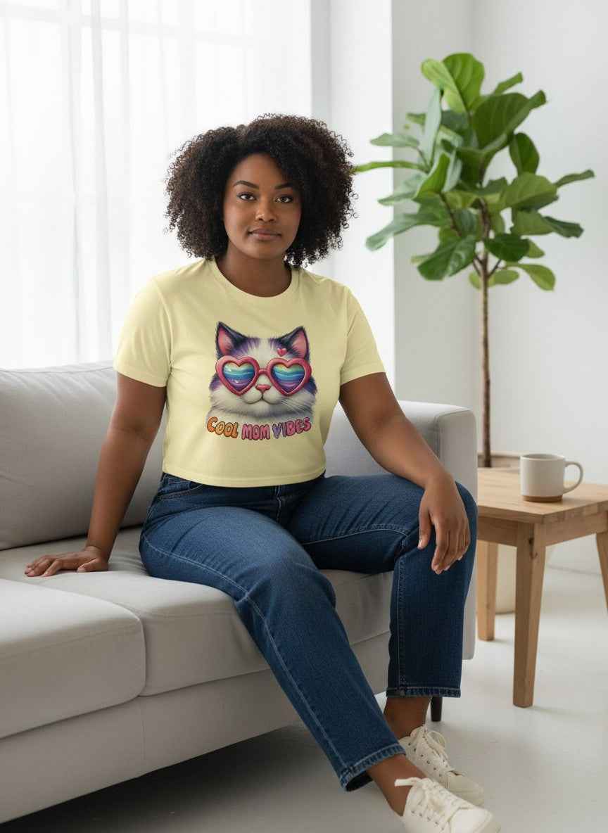 Cool Mom Vibes Butter Yellow Baby Tee
