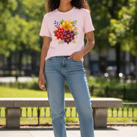 Mexican Flower Graphics Baby Pink Baby Tee