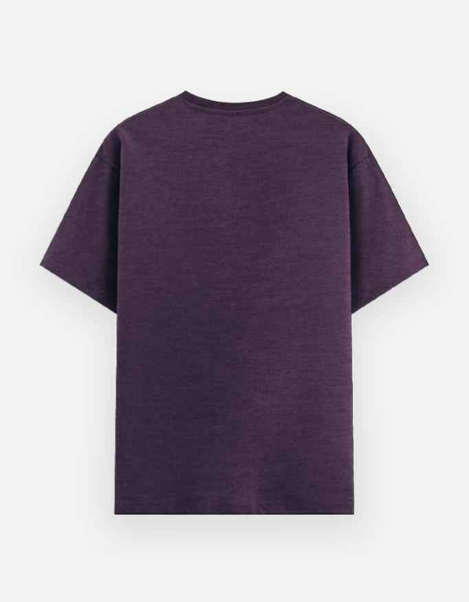 The Lit Standard Unisex Basic Purple Mélange T-Shirt