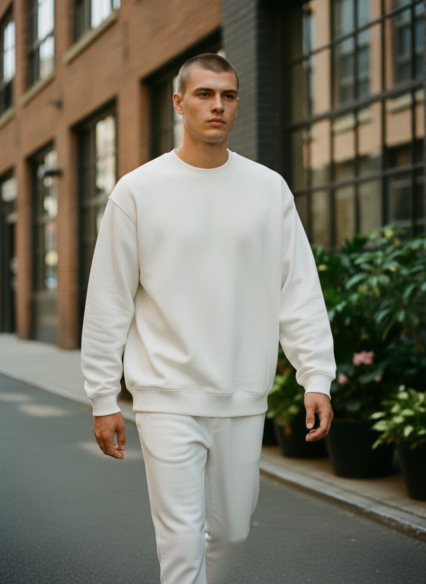The 400 Slouch White Unisex Oversized Sweatshirt