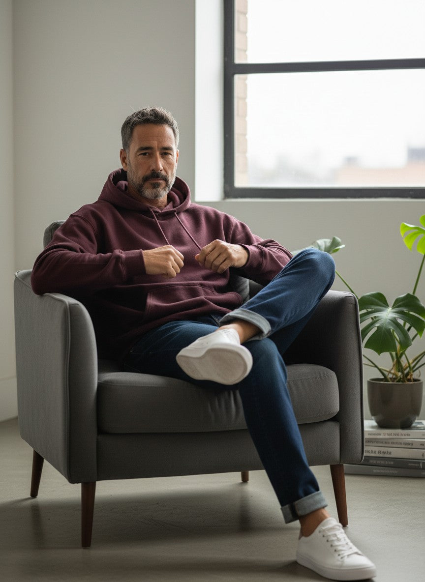 The CloudCore Heavyweight Maroon Unisex Hoodie