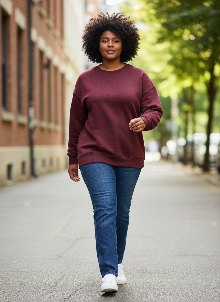 The 400 Slouch Maroon Unisex Oversized Sweatshirt