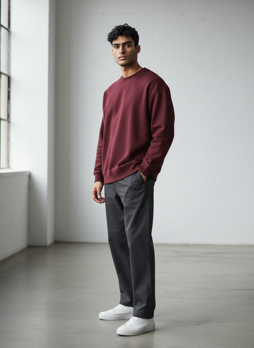 The 400 Slouch Maroon Unisex Oversized Sweatshirt