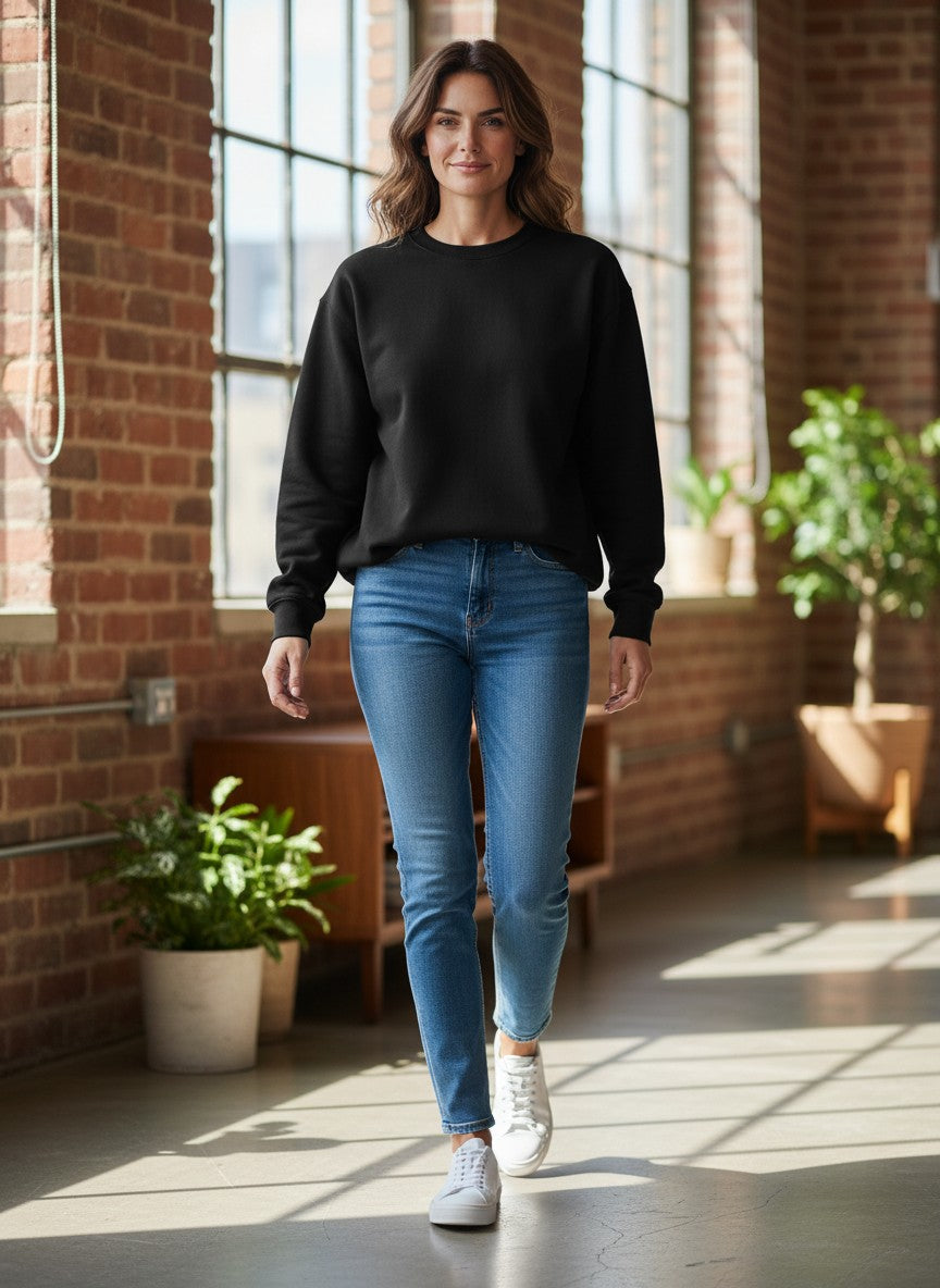 The 400 Slouch Black Unisex Oversized Sweatshirt