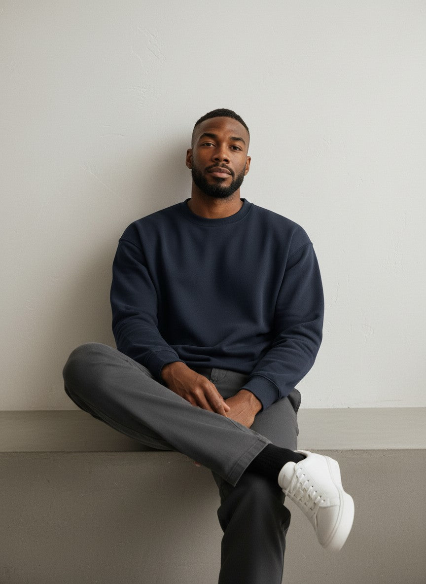 The 400 Slouch Navy Blue Unisex Oversized Sweatshirt