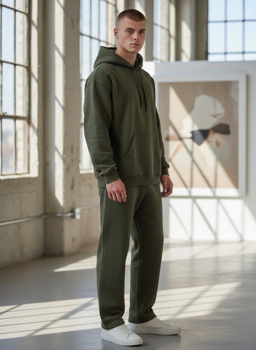 The CloudCore Heavyweight Olive Green Unisex Hoodie