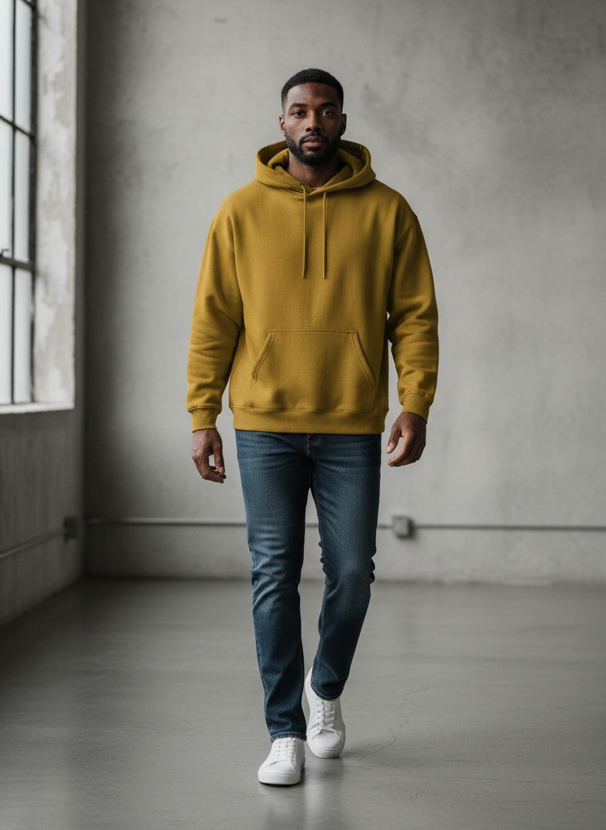 The CloudCore Heavyweight Mustard Yellow Unisex Hoodie