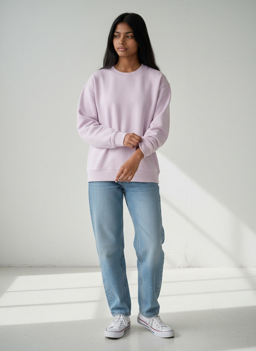 The 400 Slouch Light Baby Pink Unisex Oversized Sweatshirt