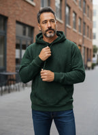Raw Cotton Drop Bottle Green Unisex Acid Washed Hoodie